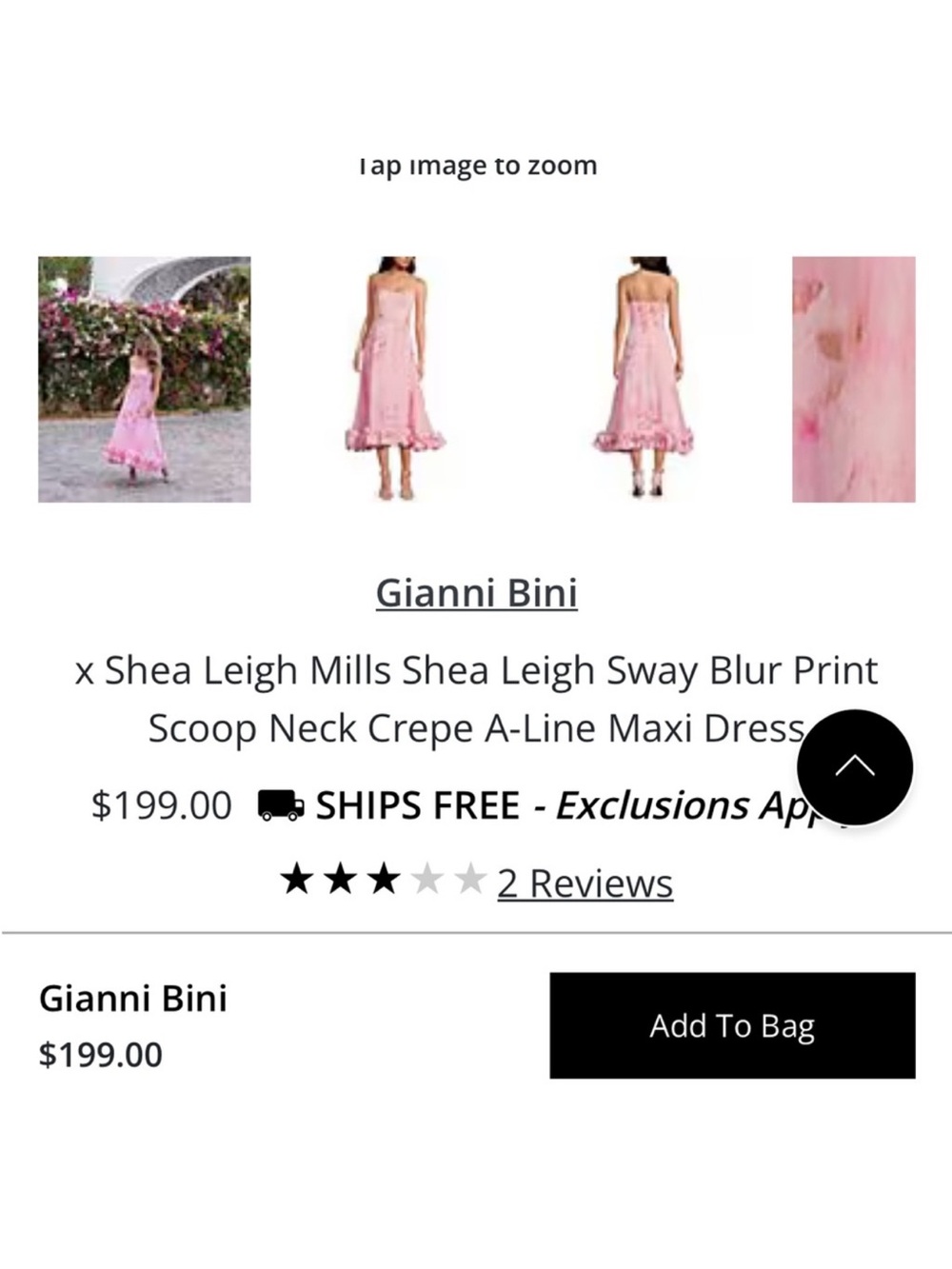 Gianni Bini Pink Floral Dress with Ruffle Hem - Picture 4 of 4